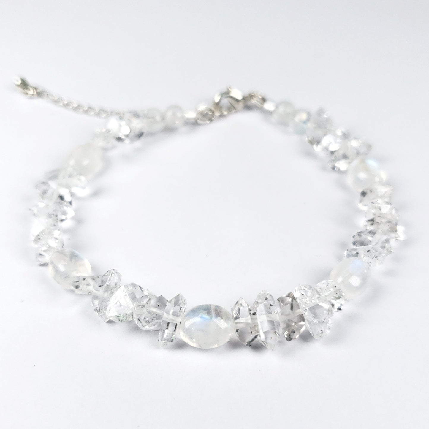 Enchanted Herkimer bracelet 祈願閃靈鑽手鏈 - Love(月亮石)